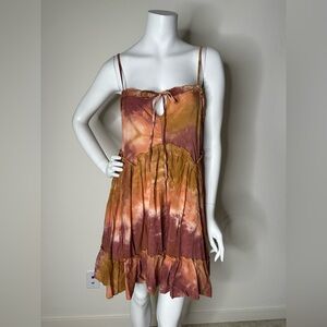 WILD FABLE TIE DYE ASYMMETRICAL DRESS XS RUNS BIG NWT